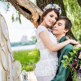 love story досвадебная фотосессия фотограф Киев Марина в стиле бохо