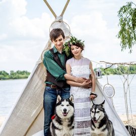 Лайки love story фотосессия с собаками собакой свадебный на свадьбу фотограф киев Марина Праздничная
