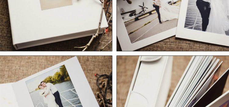 Свадебная фотокнига 25х25  “Classic”  с фотопаспарту. Короб серии “Рremium”.