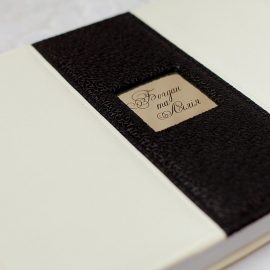 черно белая свадебная книга кожанная кожзам