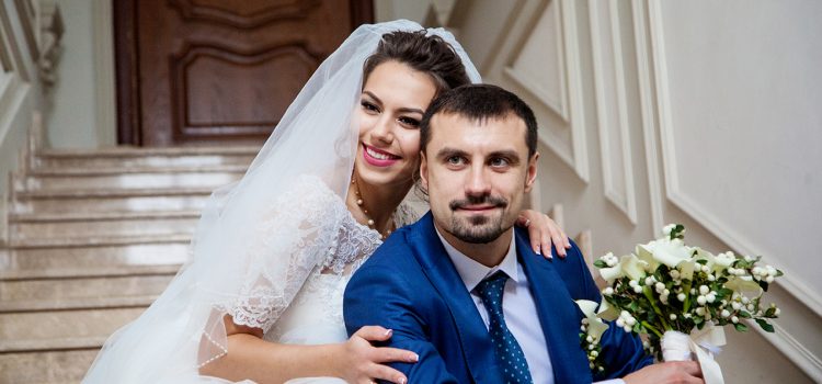 Свадебное утро жениха и невесты. Фотосессия на студии