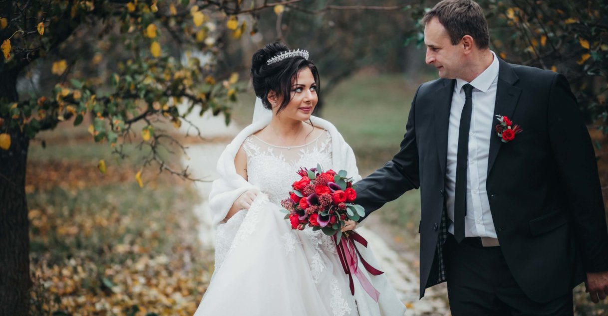Весільна фотосесія у Феофанії восени